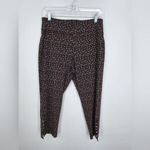 Attyre Multicolor Dot Print Pull On Cropped Pants Vintage Size 10 (6491)